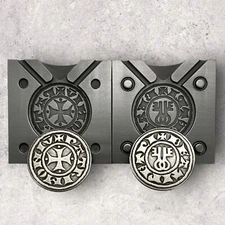 SILVER GROSCHEN COIN (Ancient Italy 1200's A.D.) - 2 Sided Graphite Coin Mold