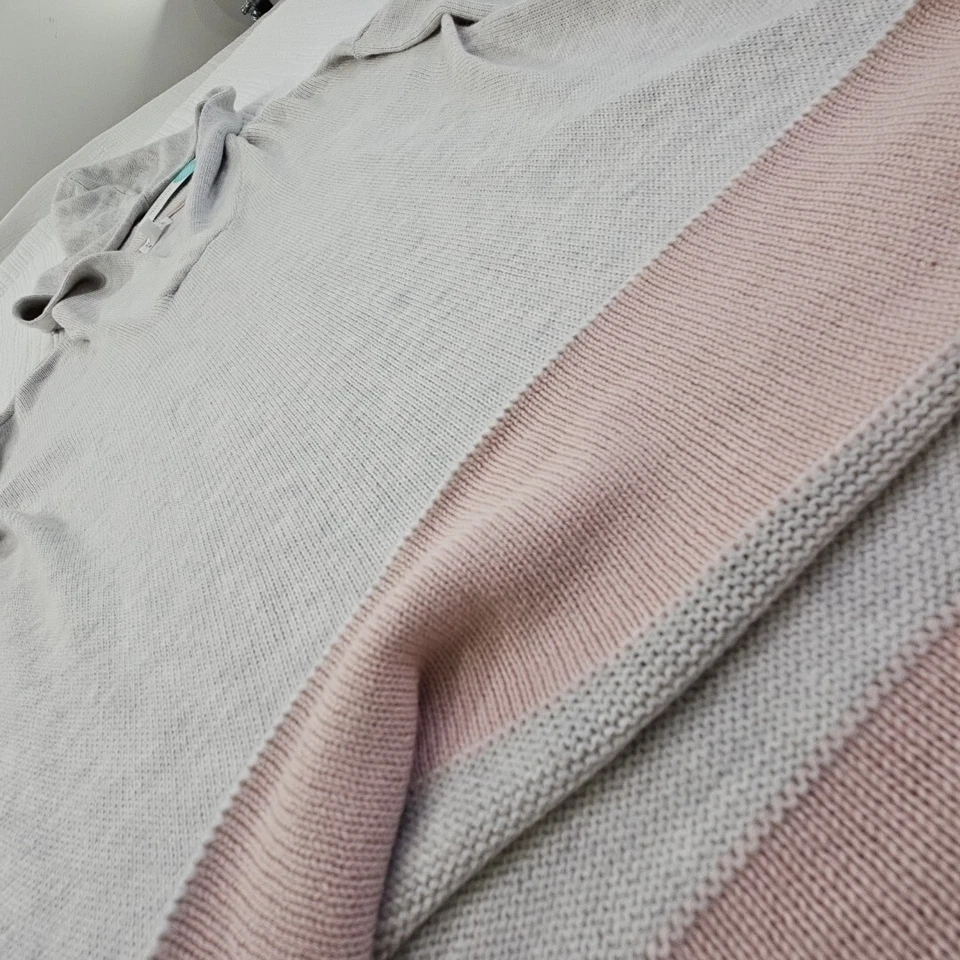 Suéter feminino Market & Spruce de malha com capuz manga longa grande super macio novo com etiquetas - Imagem 3 de 4