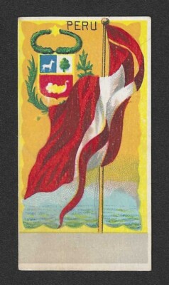 1890's H628 Trade Card - Dr. McLane's Flags of All Nations Series - Peru