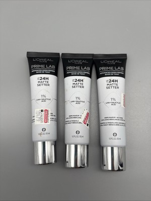 3 L'Oreal Prime Lab Advanced Derm Primer - Up to 24 Hour Matte Setter 1.0 fl oz