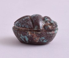 Turquoise Scarab Carving Egyptian Hand Carved Beetle Gemstone