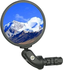 Bike Mirrors,Bike Bar End Mirror, HD Glass Convex Lens Bicycle Rearview Mirror, 