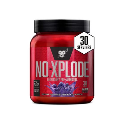 Worldwide 2 X BSN NO-Xplode - Legendary Pre-Workout Grape -- 30 Servings
