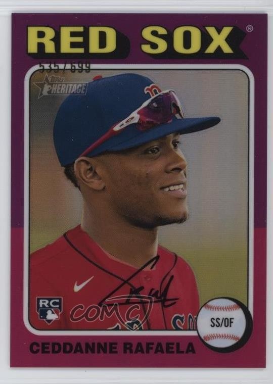 2024 Topps Heritage High Number Rookies Chrome 535/699 Ceddanne Rafaela #420 s1i