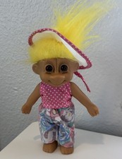 Vintage Russ Berrie Troll In Sunhat Lucky Gardening Troll 6”