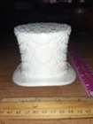 Vintage Fenton White Milk Glass Top Hat 4.5" Round