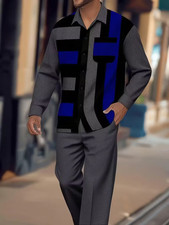 Men's Outfit 2 Piece Set Shirt  Pants Suit PLUS SIZE BIG 3XL