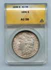 1896 Morgan Silver Dollar $1 ANACS AU58