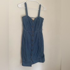 Anthropologie Blue Denim Dress Jean  Dress 00s