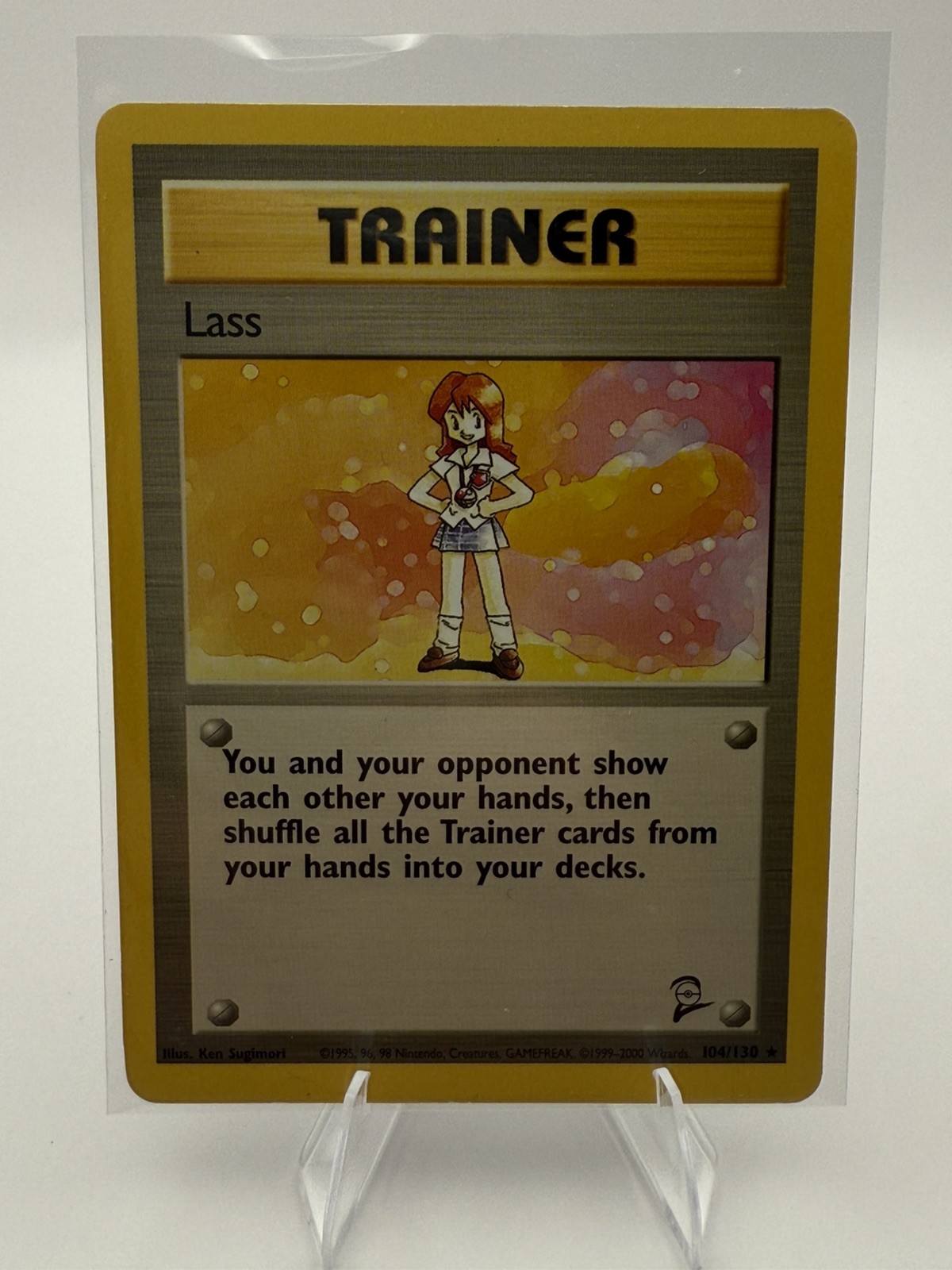 Pokémon TCG Base Set 2 Lass Trainer #104/130 Regular Rare LP