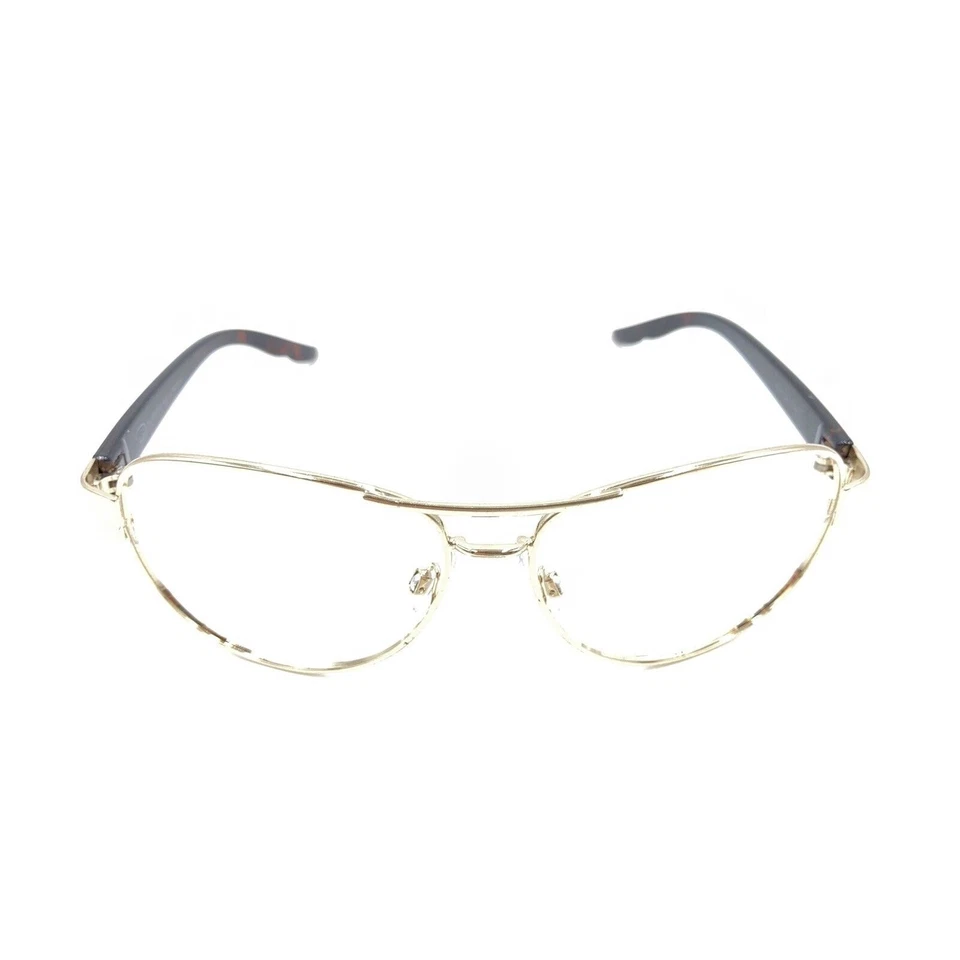 Óculos de sol aviador Oscar De La Renta MOD 3044 717 dourado marrom tartaruga armações 125 - Imagem 2 de 4