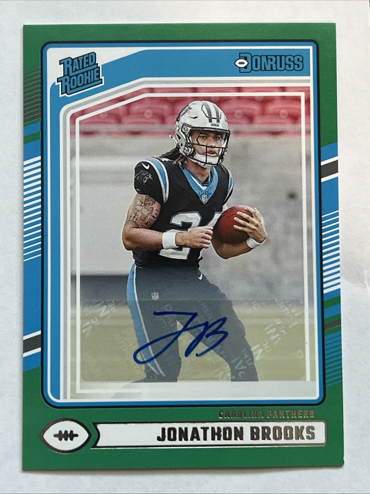 JONATHON BROOKS 2024 Donruss Green Rated Rookie RC Autograph Auto #354