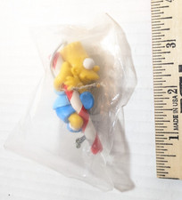 THE SIMPSONS 1990 PresentsChristmas Ornament Bart PVC Candy Cane Figure New