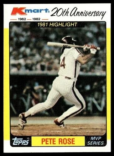 1982 Topps Kmart MVP Series #44 Pete Rose Philadelphia Phillies