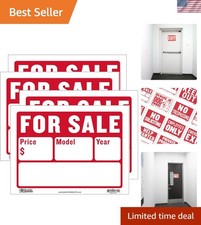For Sale Sign Car Auto Sales 9"X12" 2-Line, Model Phone Number, Cars Trucks ...