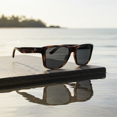 Costa Del Mar LOS ALIJOS tortoise frame gray 580 glass lens NEW