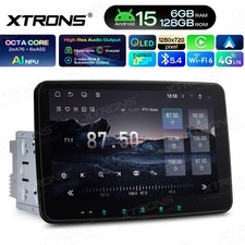 Android 15 Double DIN Car Stereo 10.1 QLED Touchscreen GPS Nav WIF6 BT5.4 6 128G