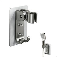 Duschkopfhalterung Ohne Bohren, Duschbrause Halterung, 120° Verstellbare Shower
