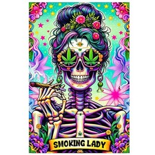 Skull Diamond Art Kits for Adults,Skeleton Diamond Painting Kit for Beginner,DIY