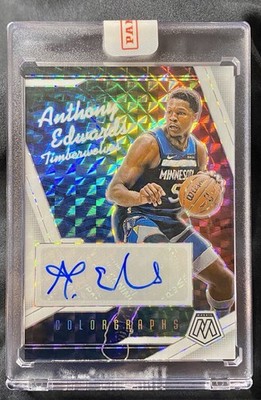 2024-25 Panini Mosaic - Anthony Edwards /25 White Prizm Colorgraphs AUTO *Sealed