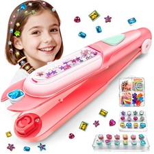 Hair Gem Stamper Kit,Hair Ties and Hair Clips Bling Hair Jewels for Girls Toy...