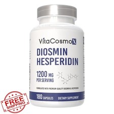 VitaCosmoX Diosmin Hesperidin 1200mg Complex, 180 Caps 2pk 