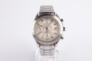 Omega Speedmaster Mens Watch Cal.1164 Date White Dial Automatic 40mm Working