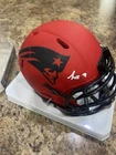 Kayshon Boutte Signed Patriots Rave Red Speed Mini Helmet Beckett Witness