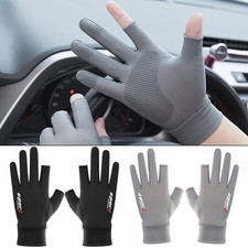 Anti-UV Mittens Women Fingerless Driving Gloves Sun Protection Thin Half Finger