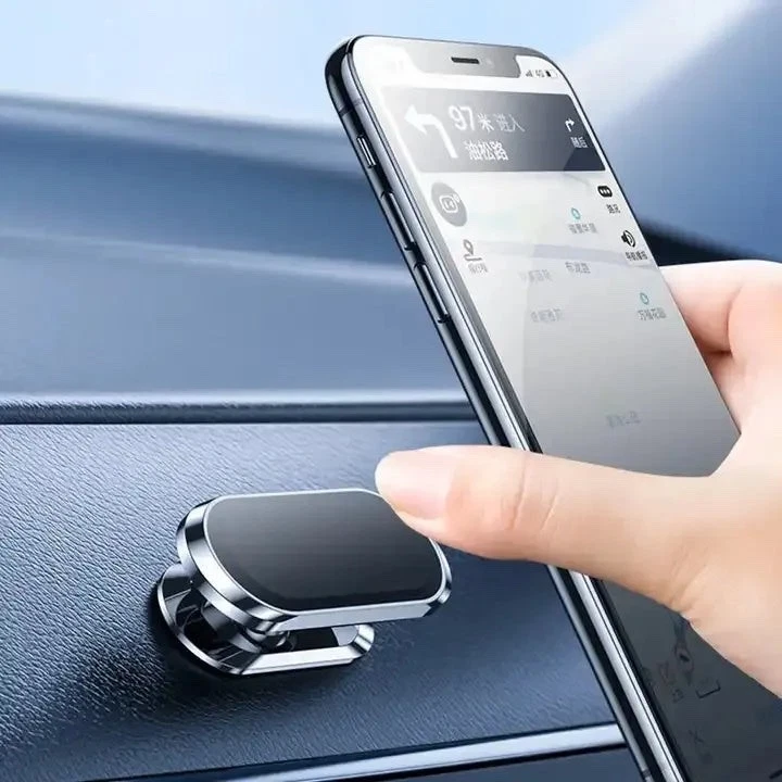 Soporte magnético compacto para teléfono de coche ofrece un agarre fuerte y estable con rotación 360 Foto 3 de 4