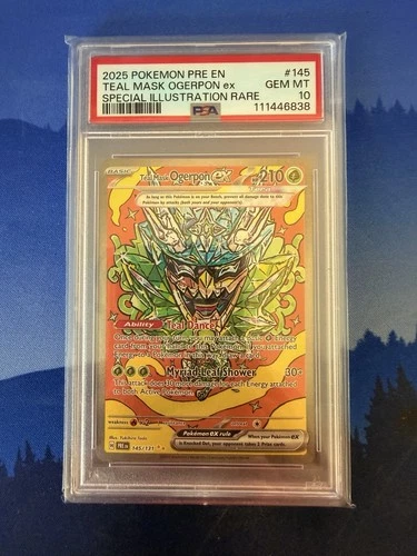 Teal Mask Ogerpon ex 145/131 Sv: Prismatic Evolutions Holo PSA 10