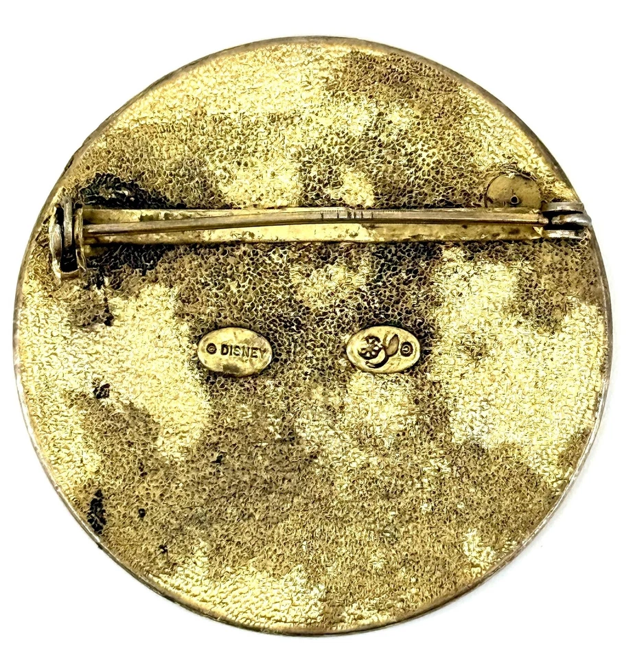 Vintage Disney Lion King Remember Who You Are Brass Pin Simba Lion Crest Brooch - Image 2 of 3