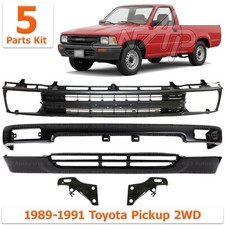 New Front Bumper N Grille Assembly W Bracket Kit For 1989-1991 Toyota Pickup 2wd