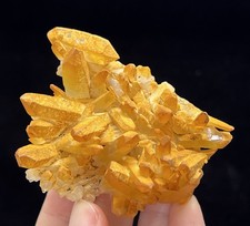 Quarzo rivestito in ematite gialla 67mm 84g, esemplare minerale naturale