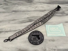 GLOCK Window Decal Hook & Loop Patch & Lanyard Perfection Safe Action Pistols