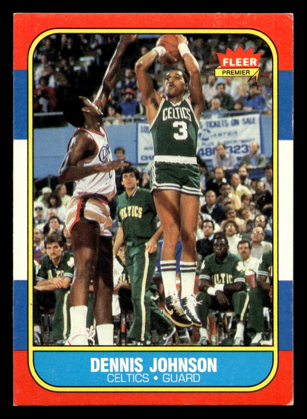 1986-87 Fleer #50 Dennis Johnson Excellent Celtics Basketball