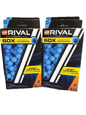 NERF Rival 60X Accu-Round Refill Pack 4x Lot 240 Balls Total Most ACCURATE NEW