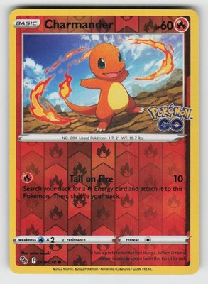 Reverse Holo Charmander 008/078 Common Pokemon GO Near Mint