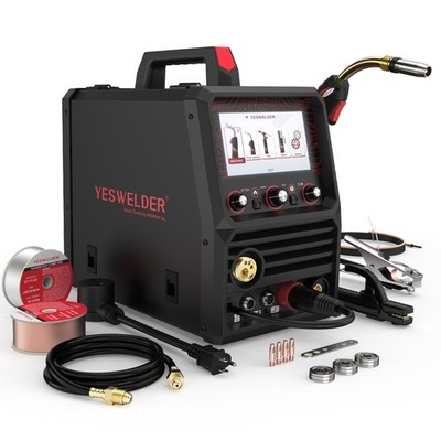 Dual Pulse MIG Welder 7'' LCD, 120/240V 6-in-1 Multiprocess, Spool Gun Compatible