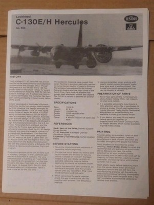 Huge Testors Lockheed C-130 E/H Hercules 1/48 Transport -SEALED PARTS NO BOX