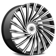 28x10 Strada Wheels Tornado Gloss Black Machined Rims 4pcs