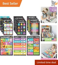 Educational Posters for Classroom Kindergarten Laminated 16-Count Chart Mater...