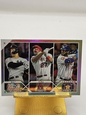 2023 Topps Silver Rainbow Foil Variant AL Leaders Set (2) HR/AVG Judge Trout