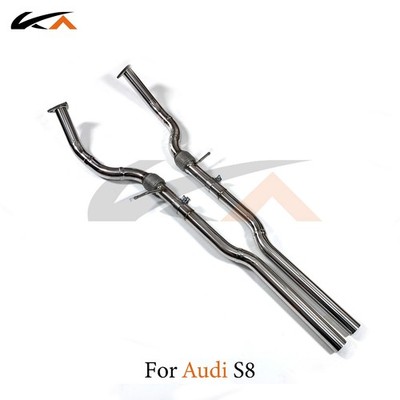 KA Exhaust SS Front Pipe For Audi S8 4H 4.0T