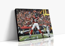 Football Autograph Canvas - Roddy White - Falcons Sky High Grab