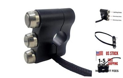 7/8'' Motorcycle Handlebar 3-Button ON-OFF Switch for Horn Start Kill Latching