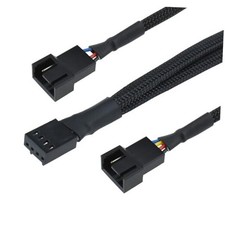 2 Way 4 Pin PWM Fan Splitter Cable, 4 Pcs 10 Inches PWM Fan 1 to 2 Converter