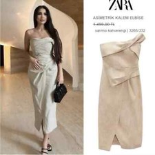 ZARA ASYMMETRICAL SLIP DRESS 3265/332/200/014