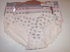 Daisy Fuentes Underwear Girls Hipsters 3 Pack Seamless Tagless S M L XL New