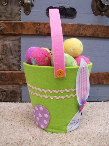 CLEARANCE Set 2  NWT DII EASTER BASKET Candy Bucket PAIL EGG Chick BUNNY Rabbit - Picture 4 of 7